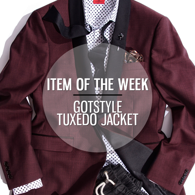 ITEM OF THE WEEK: GOTSTYLE BURGUNDY TUXEDO JACKET