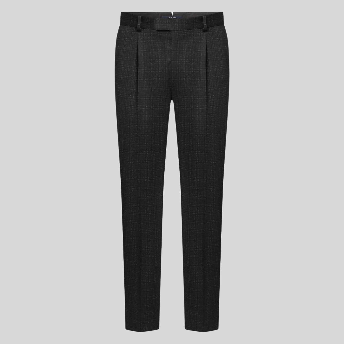 Subtle Plaid Checks Pants - Charcoal