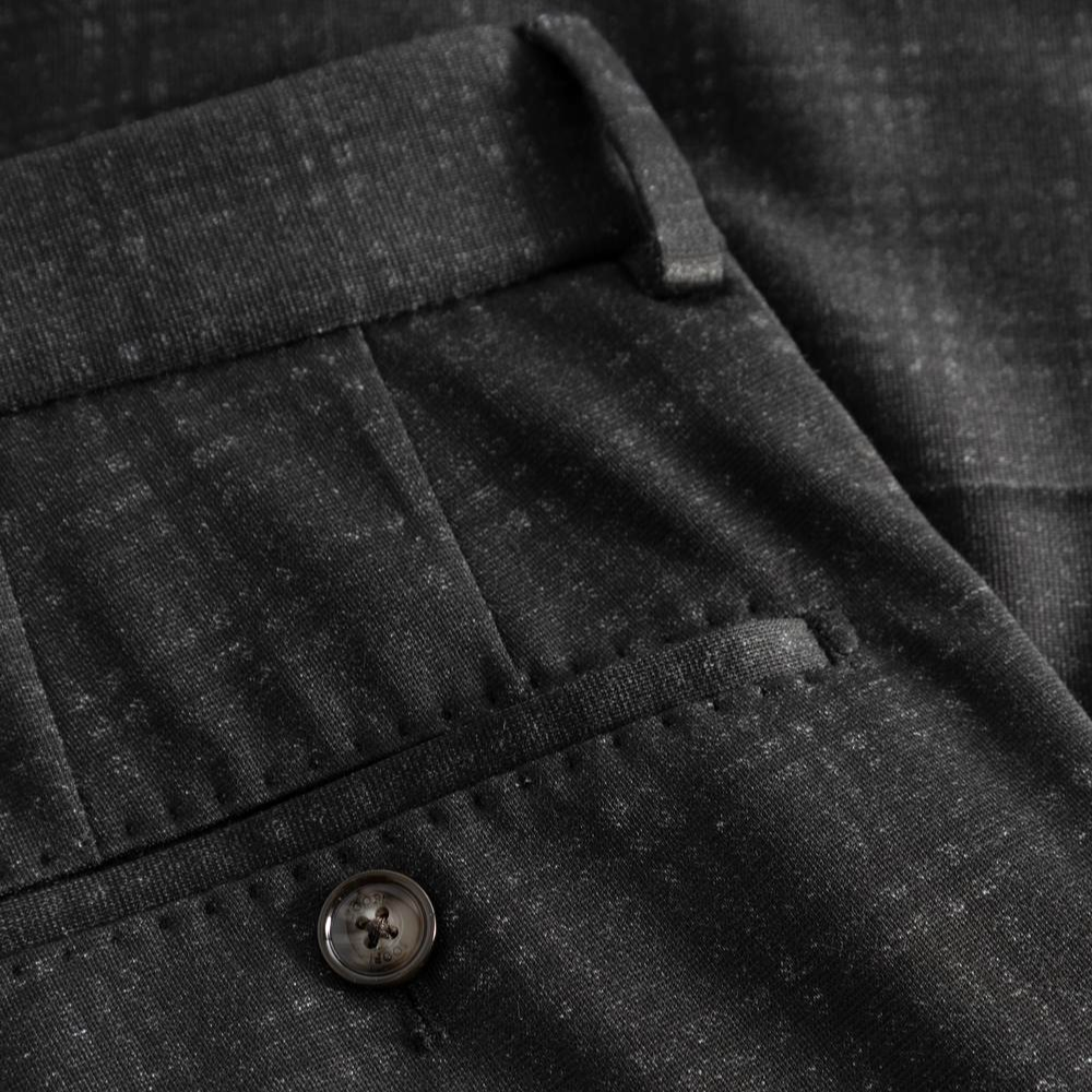 Subtle Plaid Checks Pants - Charcoal