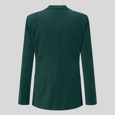 Fine Corduroy Patch Pocket Blazer - Dark Green