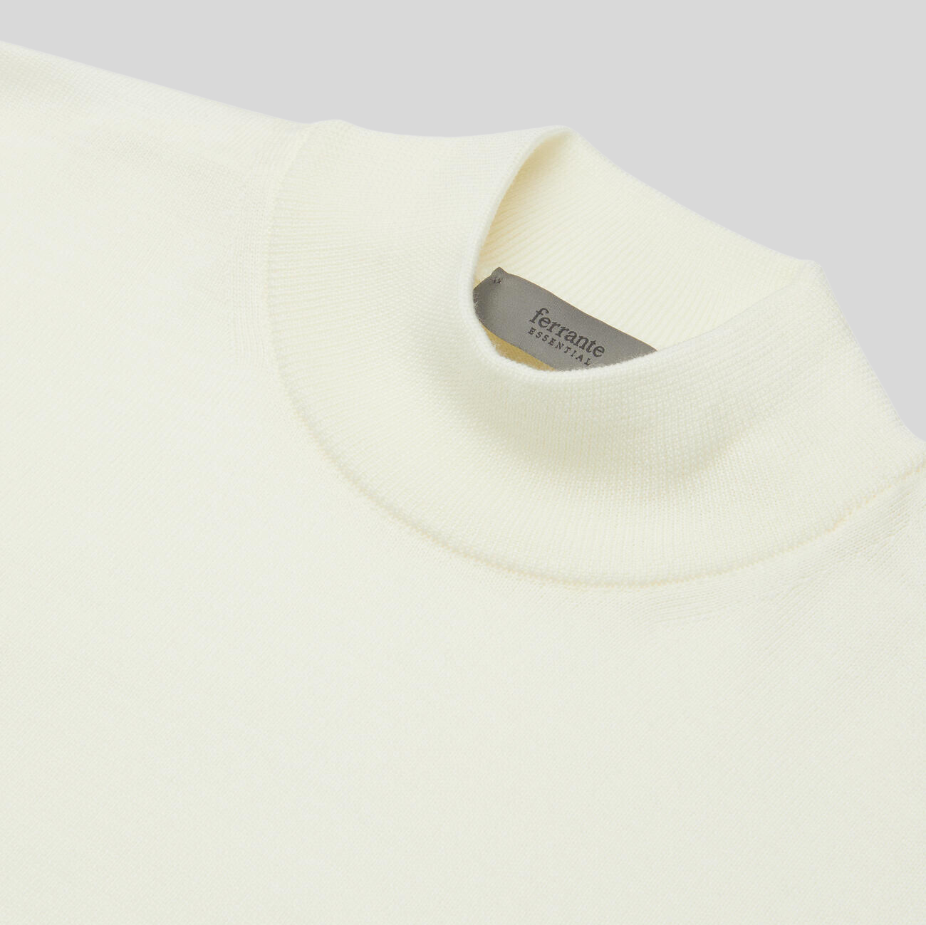 Merino Mock Neck Sweater - Ivory