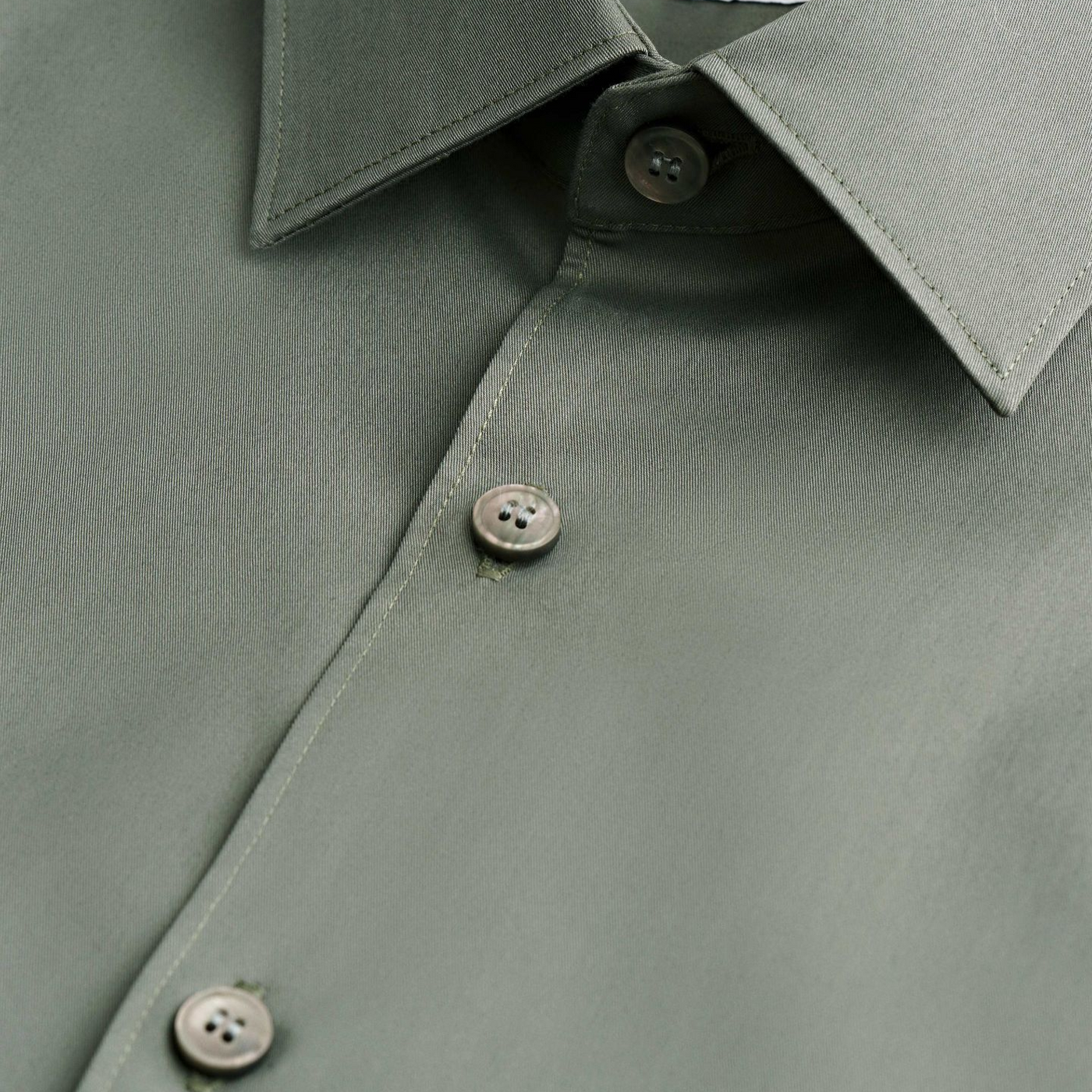 Gotstyle Fashion - Tiger Of Sweden Collar Shirts Twill Stretch Cotton Blend Shirt - Sage