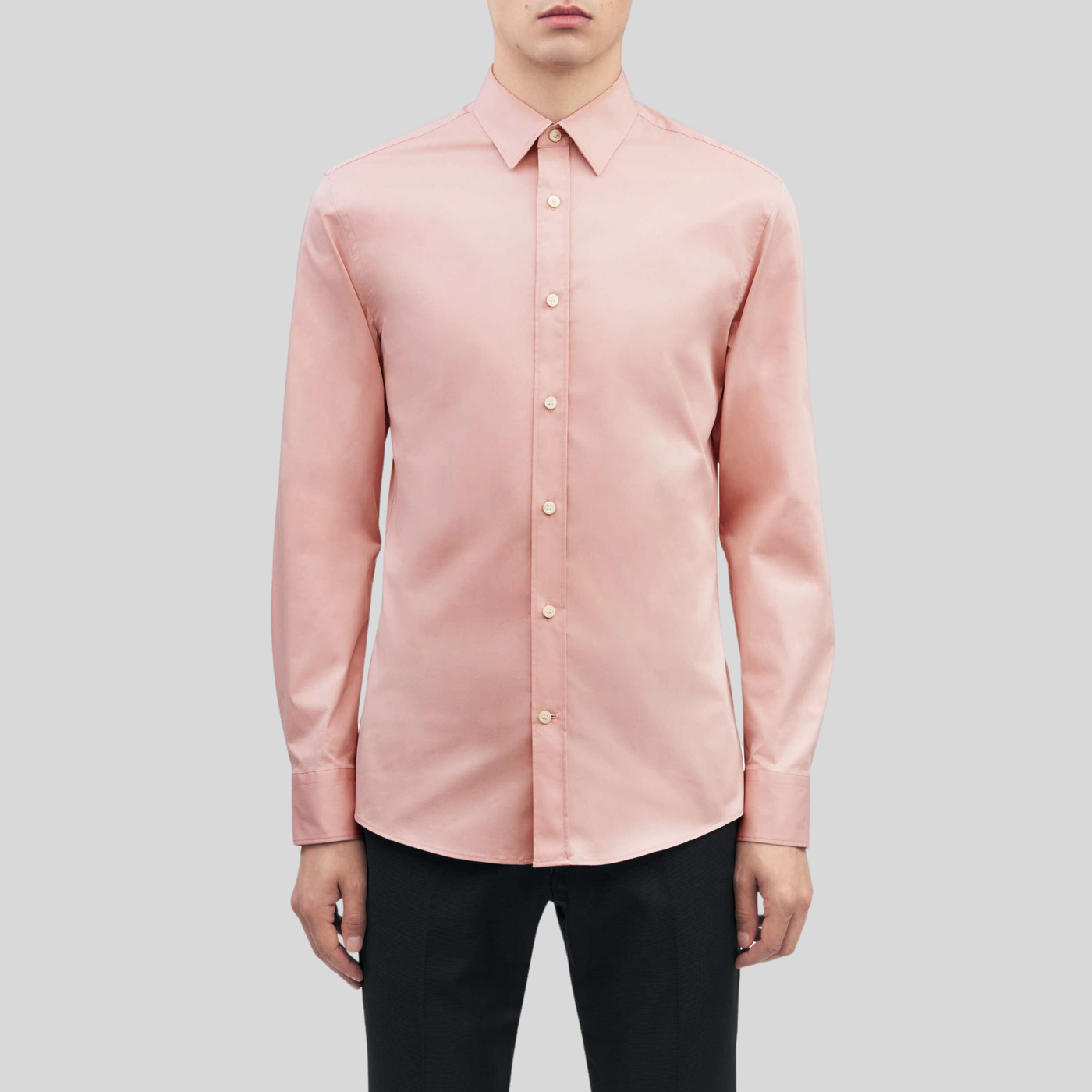 Gotstyle Fashion - Tiger Of Sweden Collar Shirts Twill Stretch Cotton Blend Shirt - Light Rose