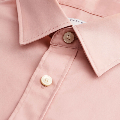 Gotstyle Fashion - Tiger Of Sweden Collar Shirts Twill Stretch Cotton Blend Shirt - Light Rose