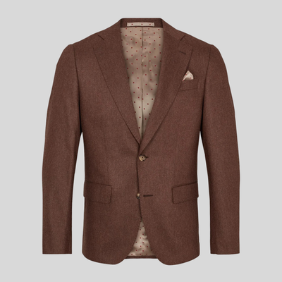 Gotstyle Fashion - Sand Blazers Stretch Wool Flannel Blazer - Brown