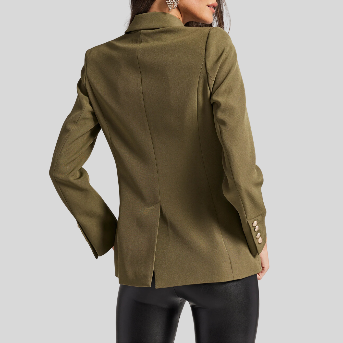 Gotstyle Fashion - Generation Love Blazers Double Button Crepe Blazer - Olive