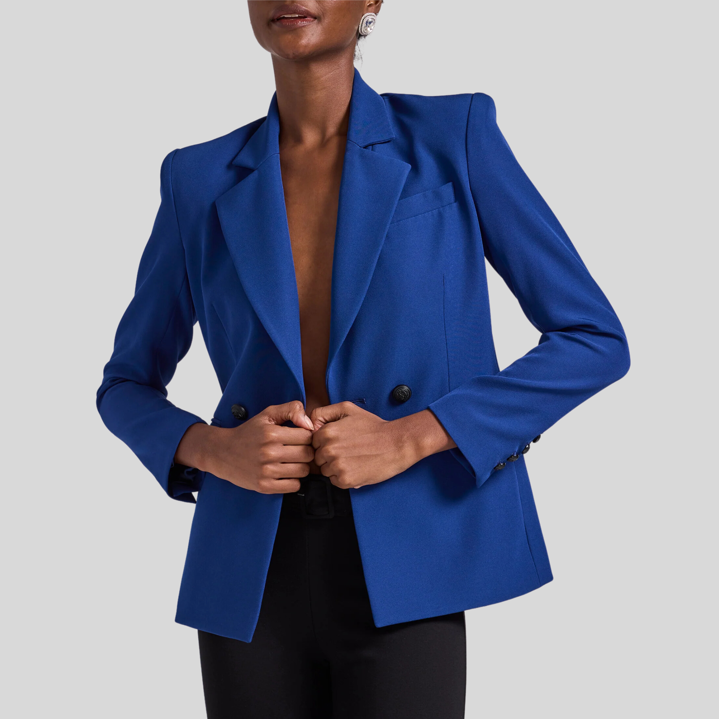 Gotstyle Fashion - Generation Love Blazers Double Button Crepe Blazer - Navy