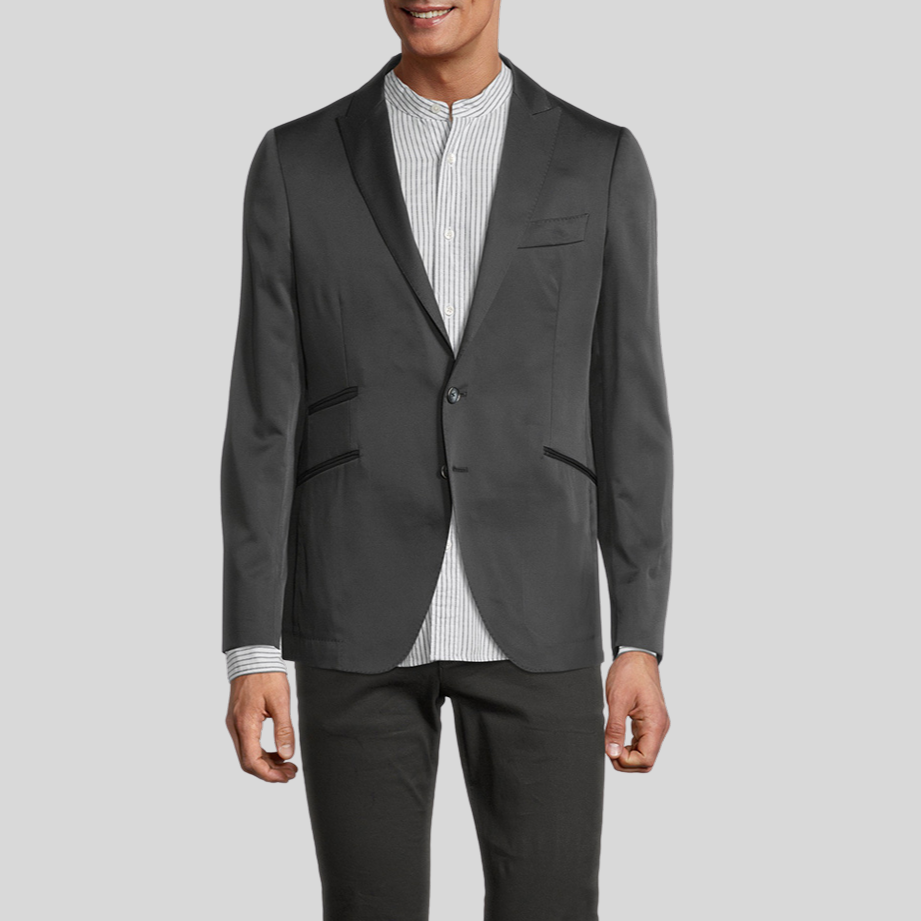 Gotstyle Fashion - Christopher Bates Blazers Peak Lapel Tailored Jacket - Black