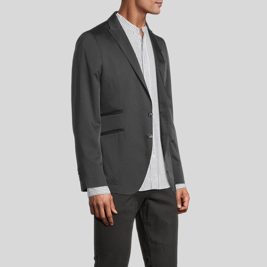 Gotstyle Fashion - Christopher Bates Blazers Peak Lapel Tailored Jacket - Black