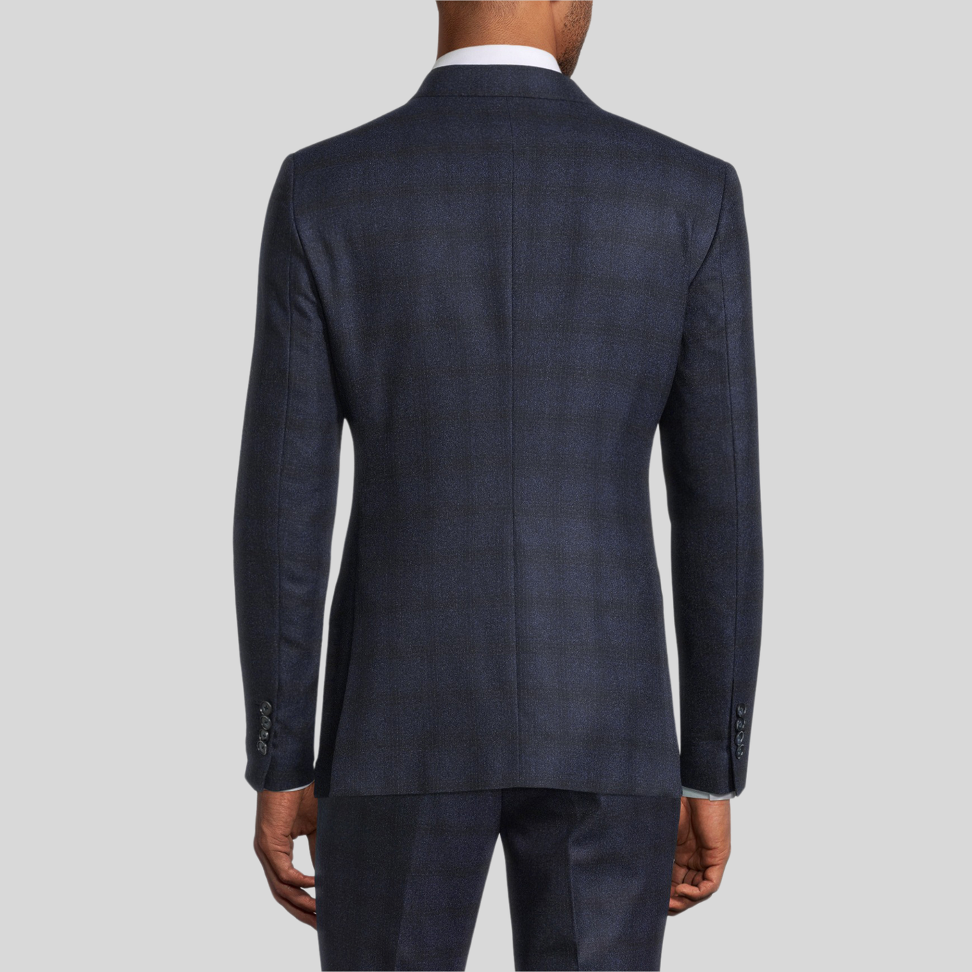 Gotstyle Fashion - Christopher Bates Blazers Shadow Checks Double Breasted Jacket - Navy