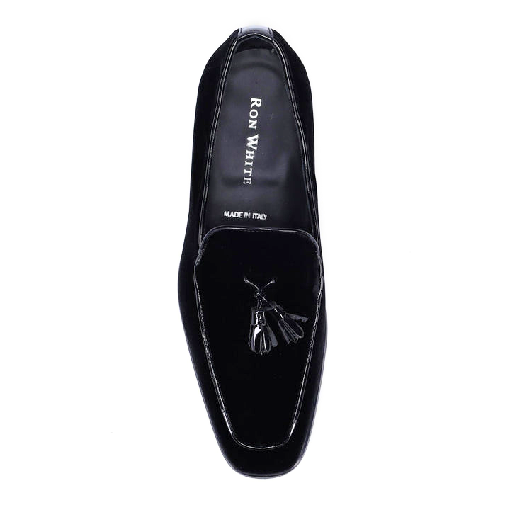 Gotstyle Fashion - Ron White Shoes Velvet Tassel Loafer - Black