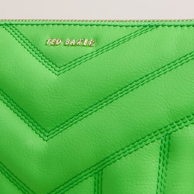 Gotstyle Fashion - Ted Baker Bags Quilted Leather Puffer Crossbody Bag - Green