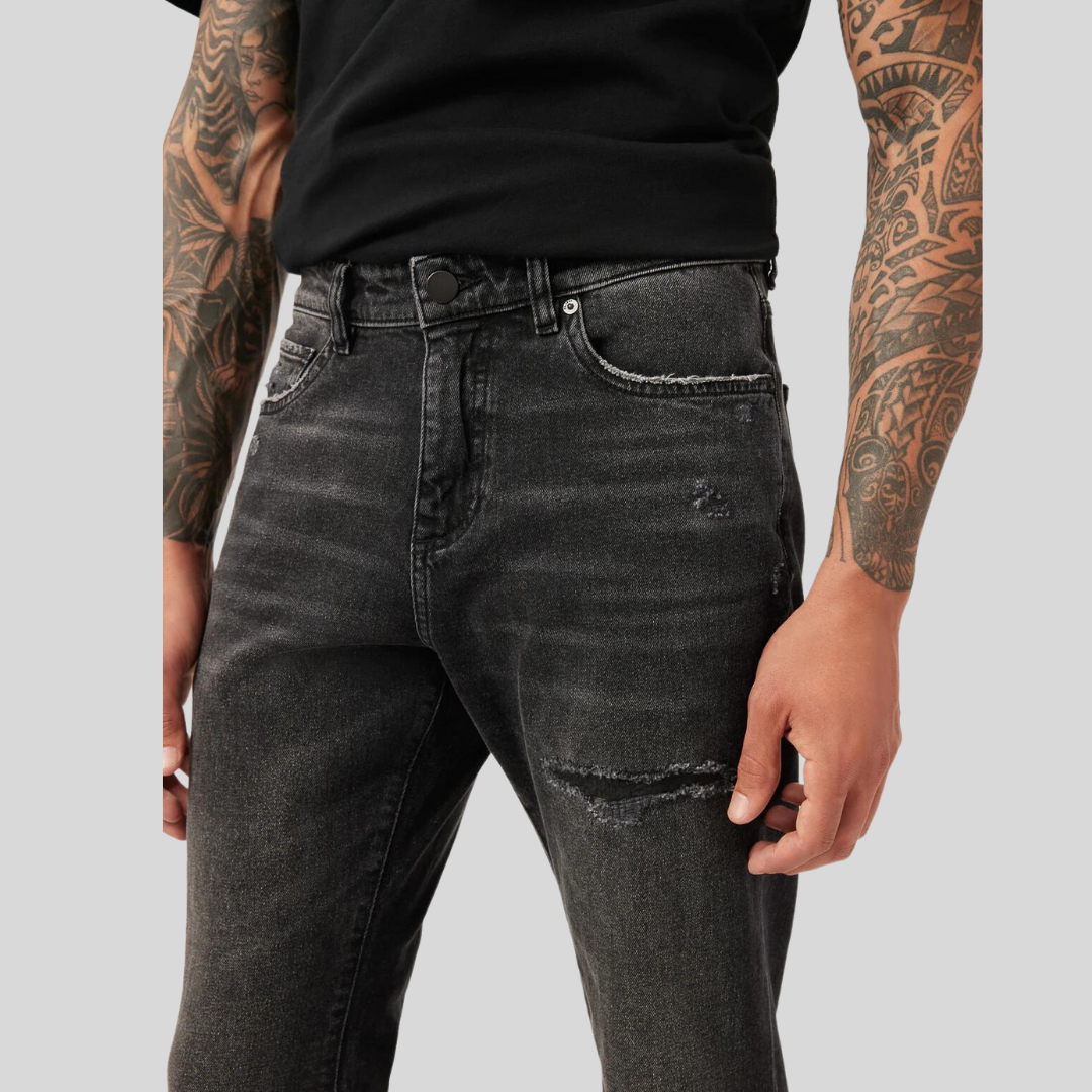 Gotstyle Fashion - DL1961 Denim Slim Fit Tapered Destructed Denim - Nightshade