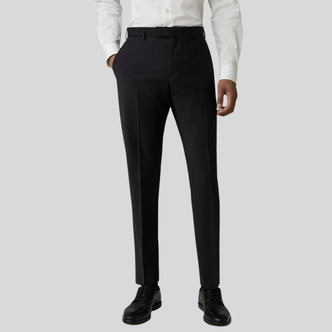 Gotstyle Fashion - Strellson Suits Wool Stretch Blend Slim Fit Dress Pant - Black