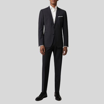 Gotstyle Fashion - Strellson Suits Wool Stretch Blend Slim Fit Dress Pant - Black