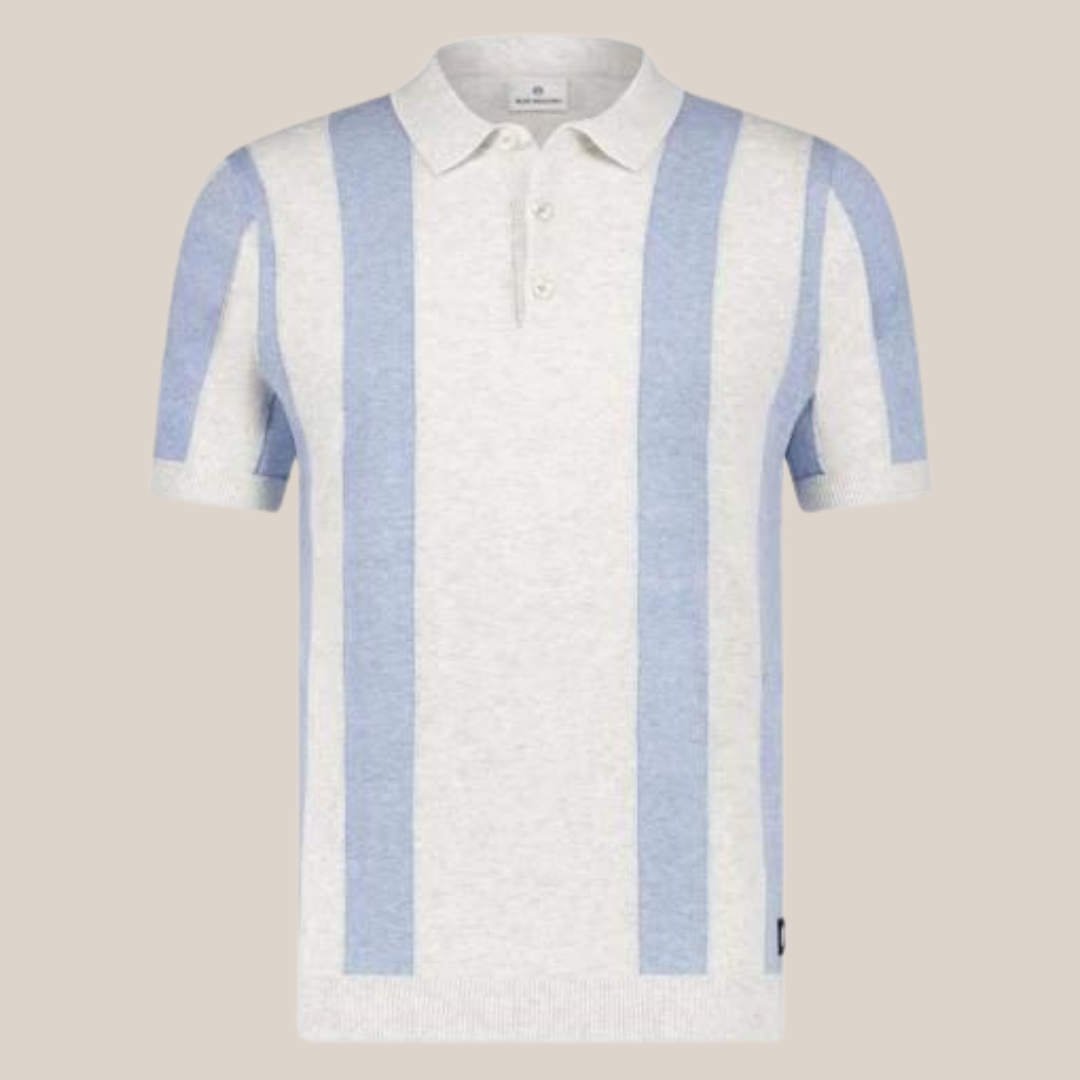 Gotstyle Fashion - Blue Industry Polos Block Stripe Knit Polo - Blue