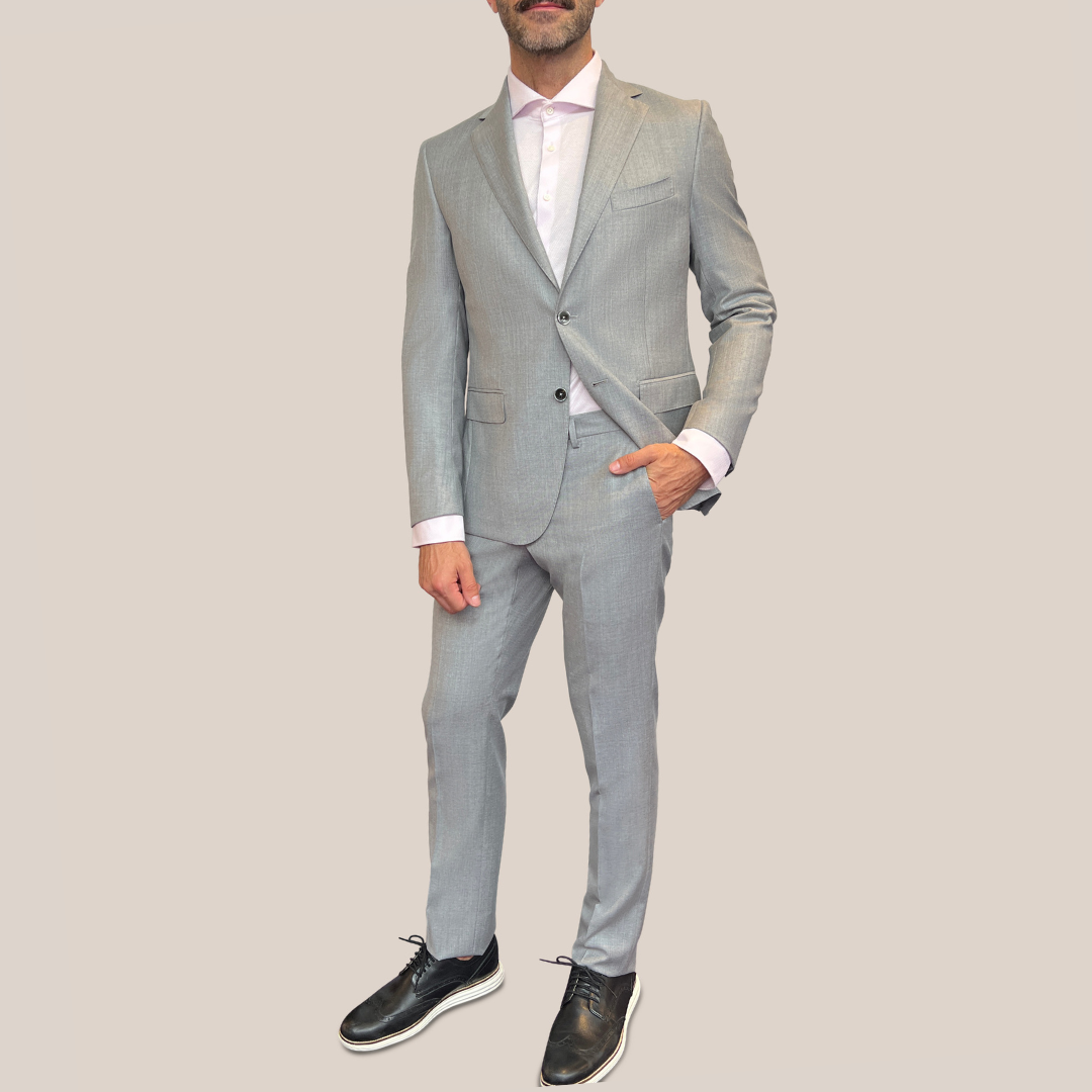 Gotstyle Fashion - Calvaresi Suits Melange Wool Blazer - Grey