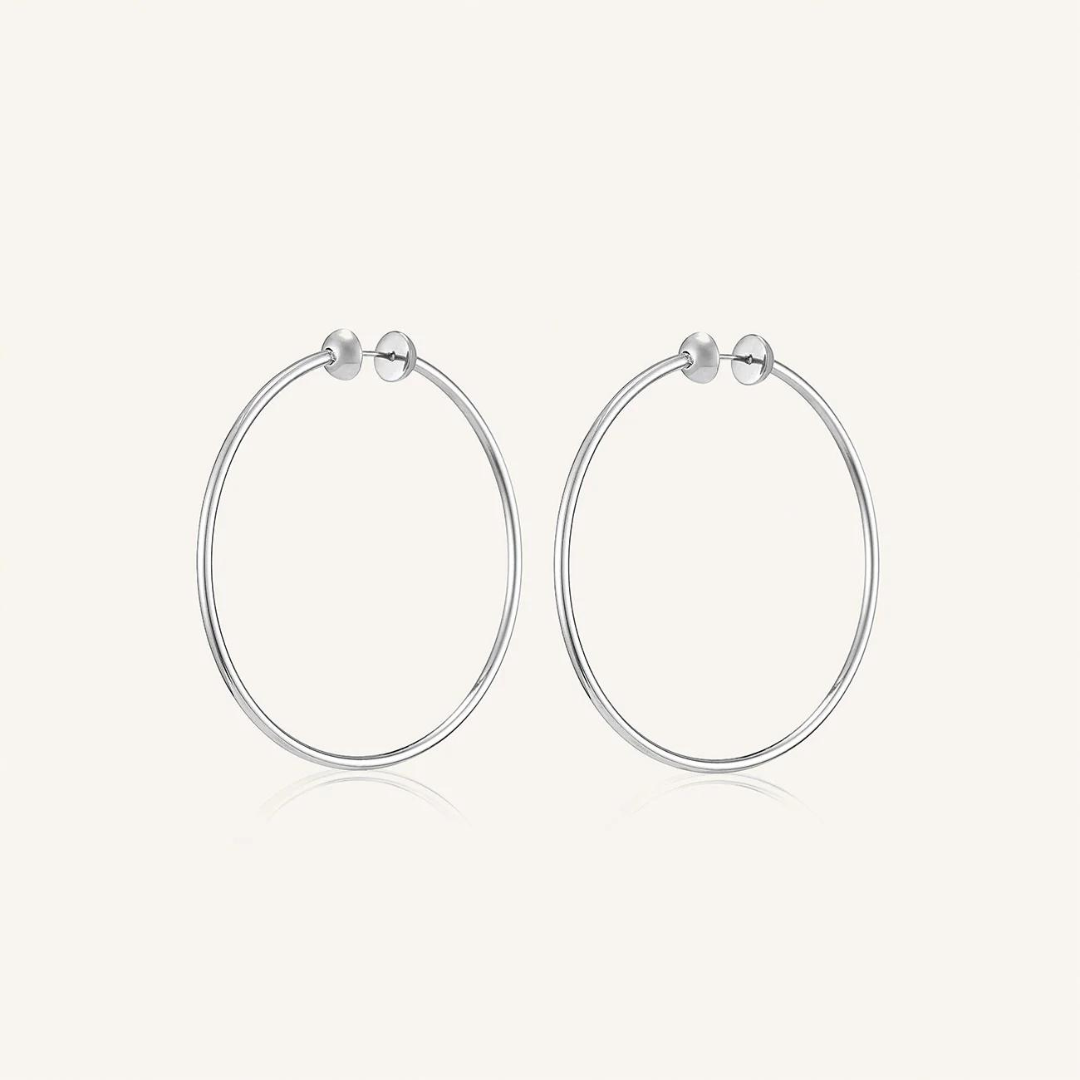 Gotstyle Fashion - Jenny Bird Jewellery Classic Hoop Earrings - Rhodium