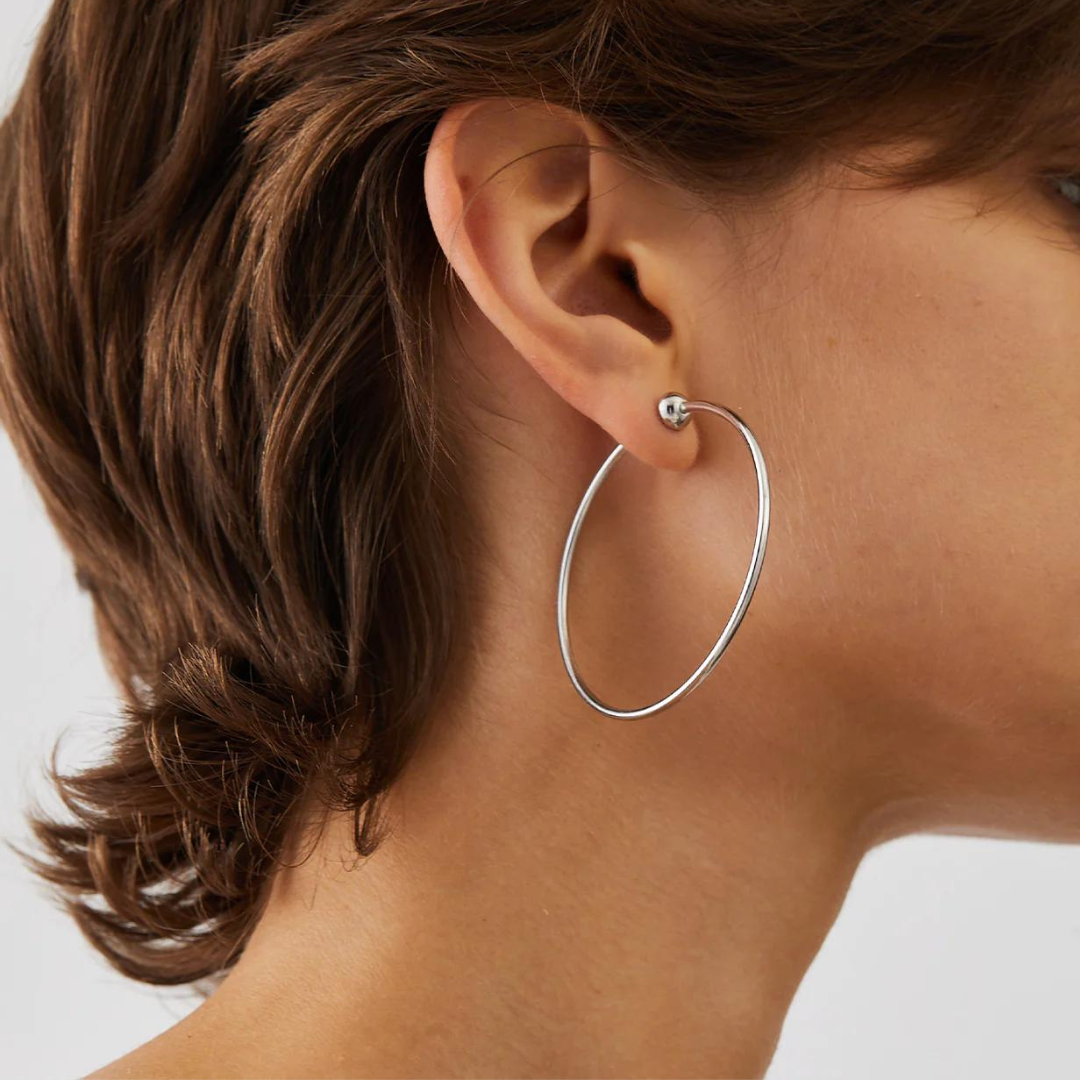 Gotstyle Fashion - Jenny Bird Jewellery Classic Hoop Earrings - Rhodium