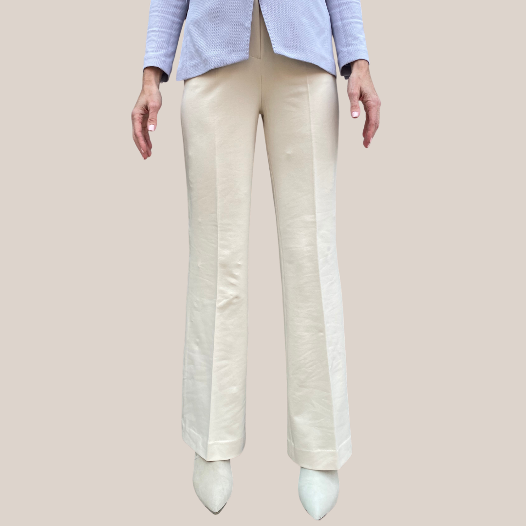 Gotstyle Fashion - Circolo 1901 Pants Jersey Pique Boot Cut Pant - Cream