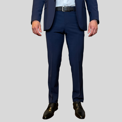 Gotstyle Fashion - Tombolini Suits Tonal Glen Check Wool Suit - Dark Navy