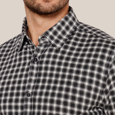 Checks Flannel Shirt - Black