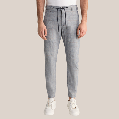 Gotstyle Fashion - Joop! Pants Glen Check Drawstring Chinos - Grey