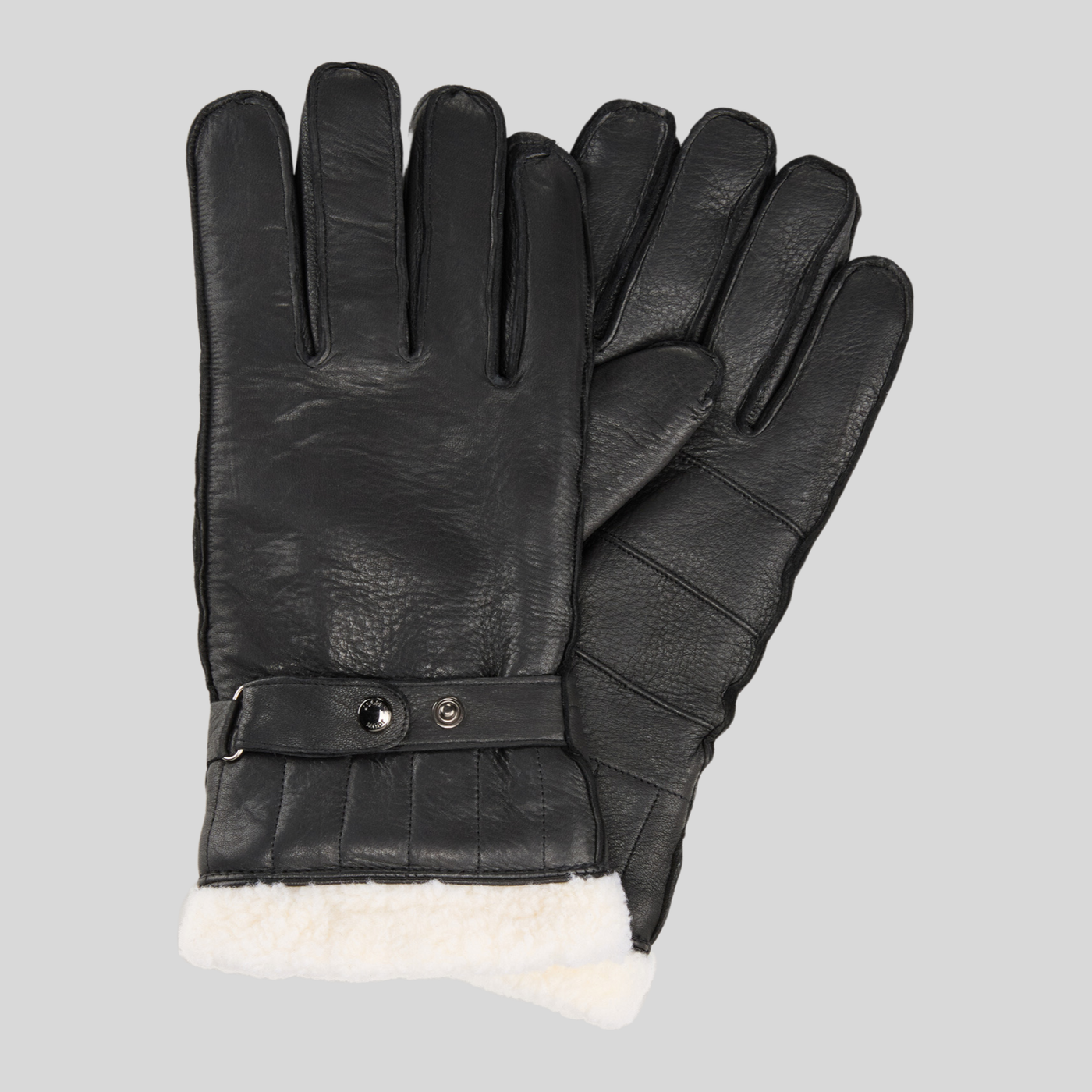 Deerskin Leather Gloves - Black