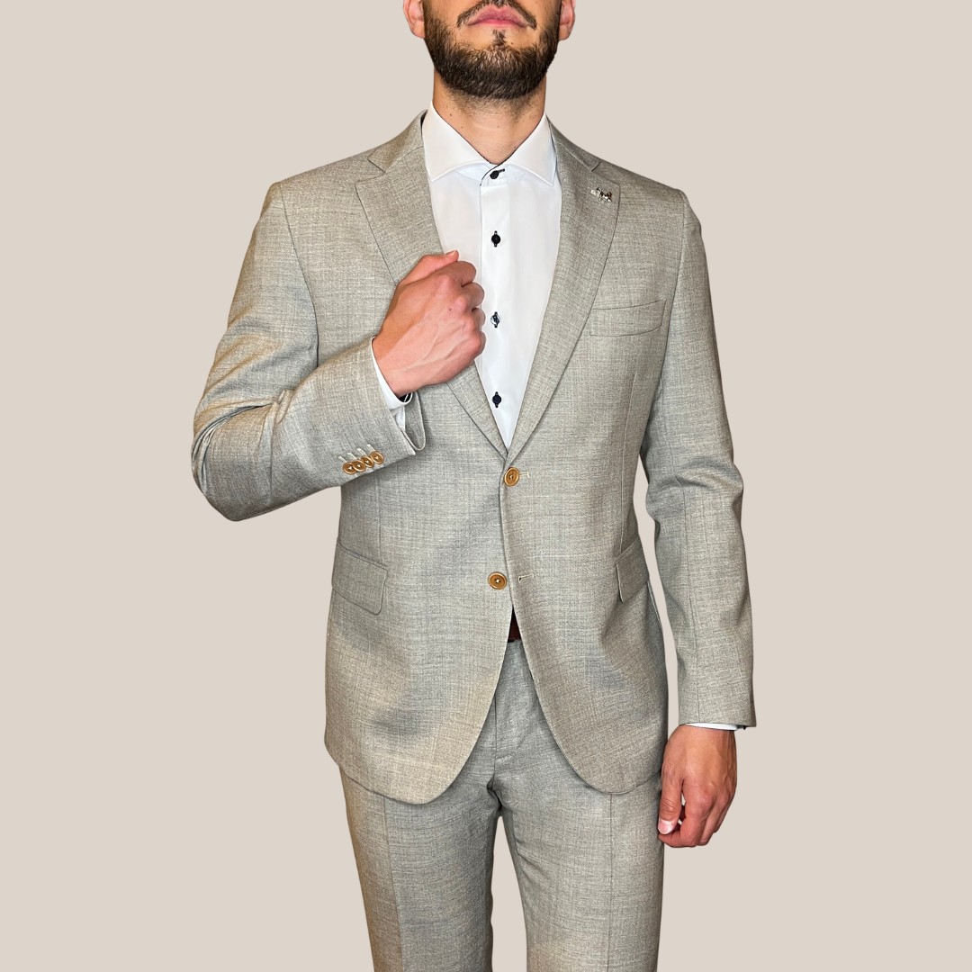 Gotstyle Fashion - Tombolini Suits Melange Wool Suit - Grey