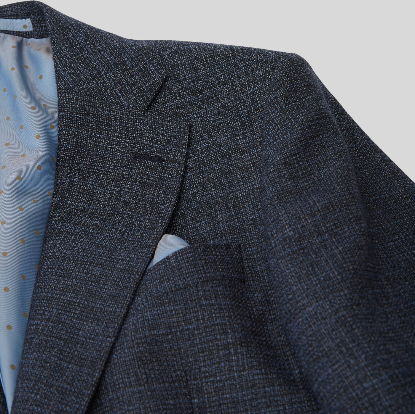 Hopsack Italian Wool Blazer - Navy