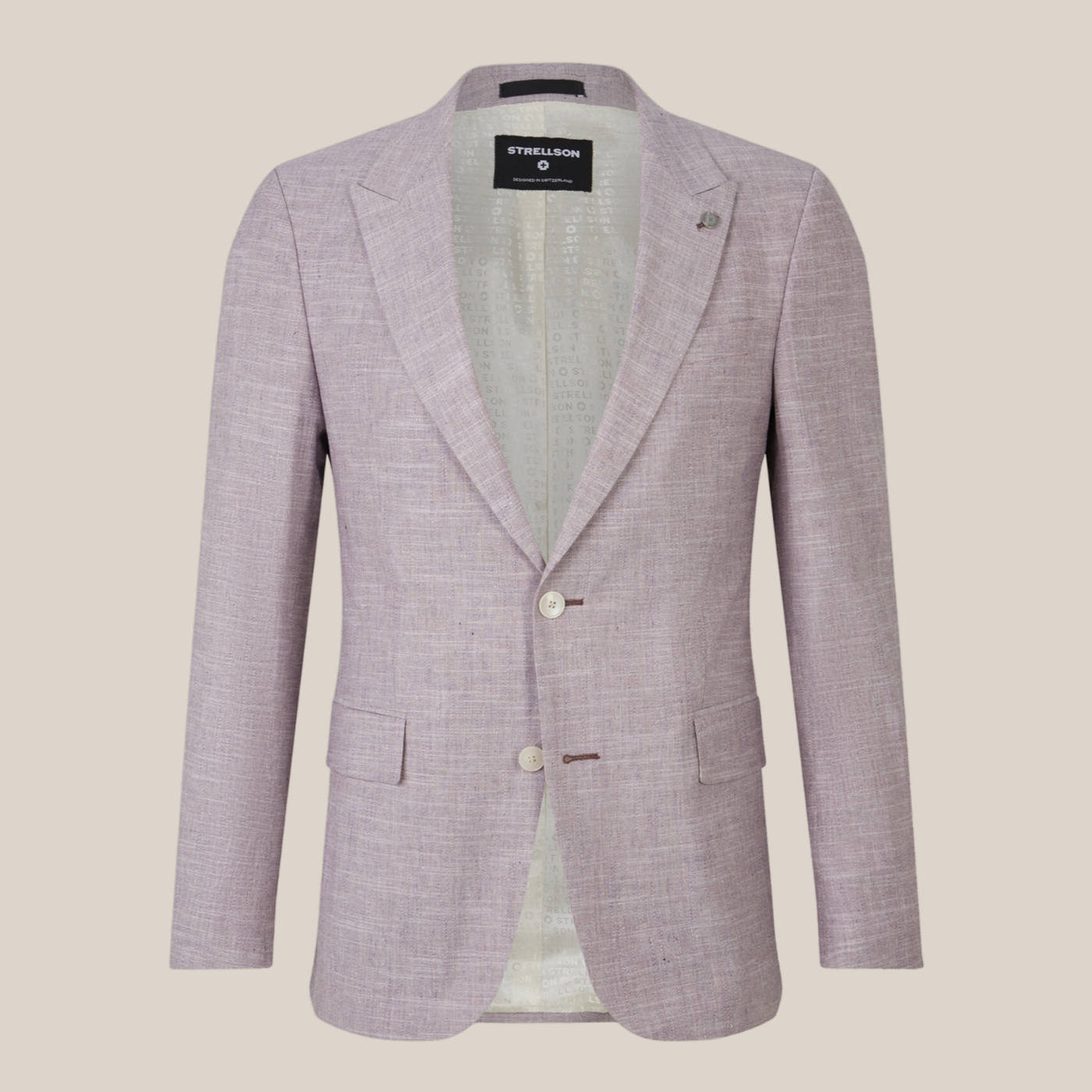 Gotstyle Fashion - Strellson Suits Mottled Cotton Wool Blend Peaked Suit Jacket - Violet