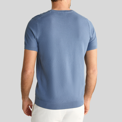 Gotstyle Fashion - Joop! T-Shirts Textured Knit Crew Ribbed T-Shirt - Blue