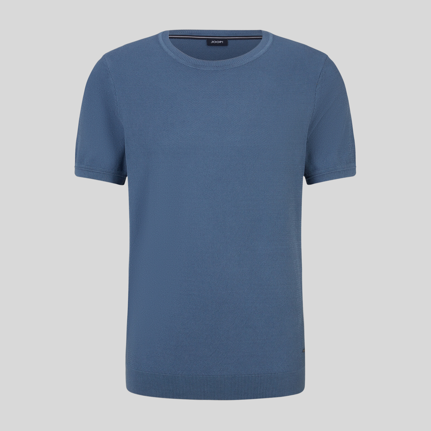 Gotstyle Fashion - Joop! T-Shirts Textured Knit Crew Ribbed T-Shirt - Blue