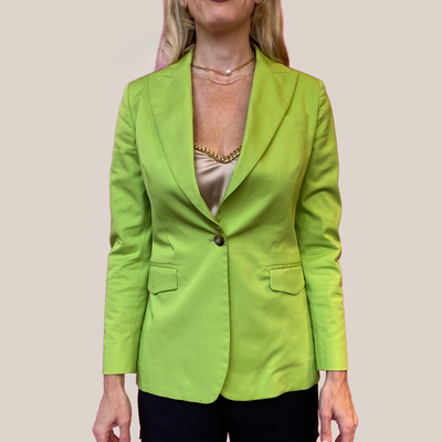 Gotstyle Fashion - Normeet Blazers Peak Lapel 1-Button Blazer - Lime