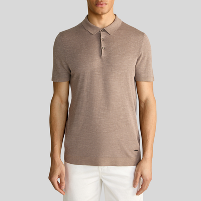 Gotstyle Fashion - Joop! Polos Linen / Cotton Knit Polo - Light Brown