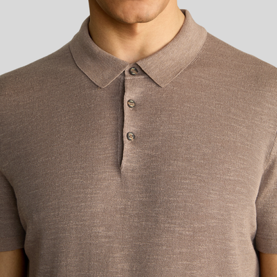 Gotstyle Fashion - Joop! Polos Linen / Cotton Knit Polo - Light Brown