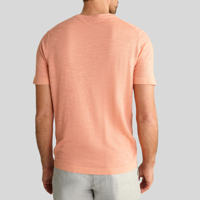 Gotstyle Fashion - Joop! T-Shirts Linen / Cotton Knit Round Neck T-Shirt - Orange