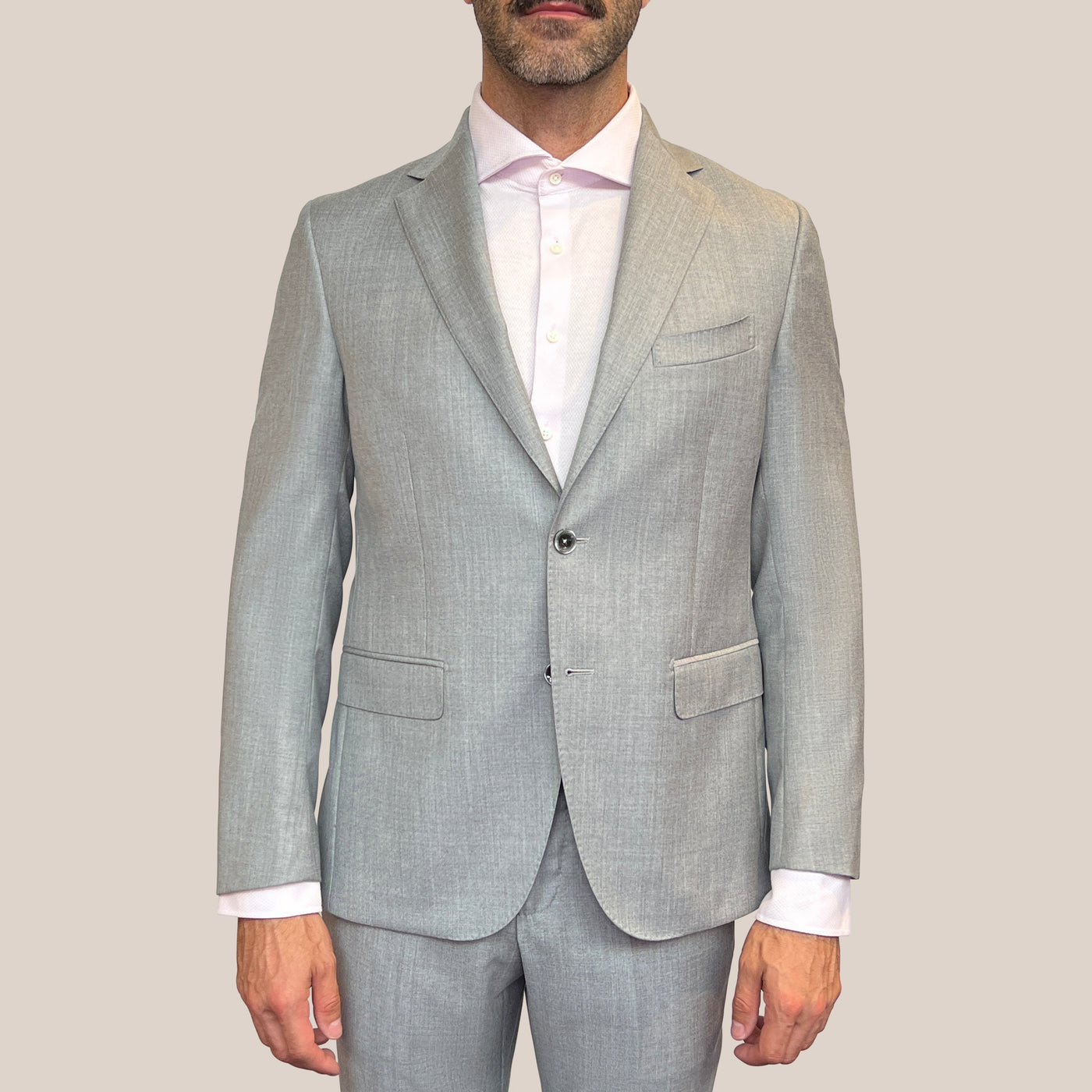 Gotstyle Fashion - Calvaresi Suits Melange Wool Blazer - Grey