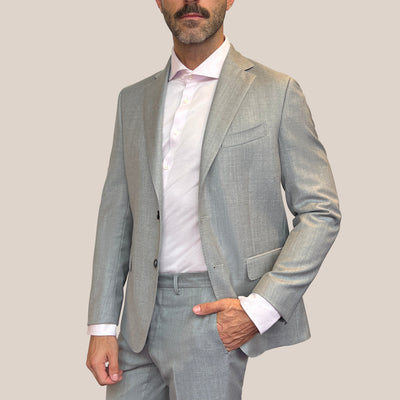 Gotstyle Fashion - Calvaresi Suits Melange Wool Blazer - Grey