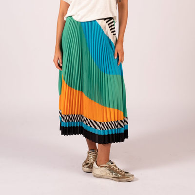 Gotstyle Fashion - We Are The Others Skirts Abstract Print Pleated Skirt - Multi