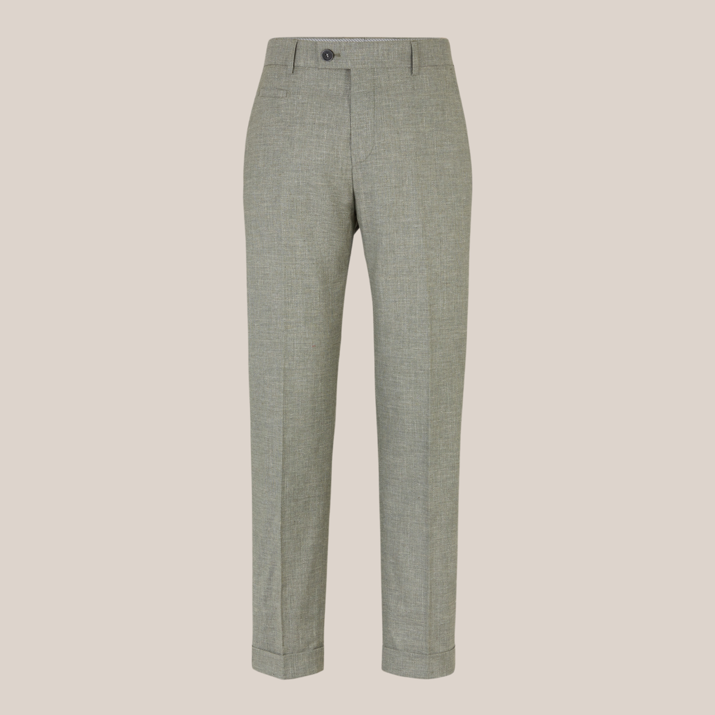 Gotstyle Fashion - Strellson Suits Mottled Cotton Wool Blend Cuff Pants - Light Green