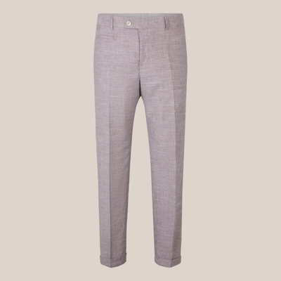 Gotstyle Fashion - Strellson Suits Mottled Cotton Wool Blend Cuff Pants - Violet