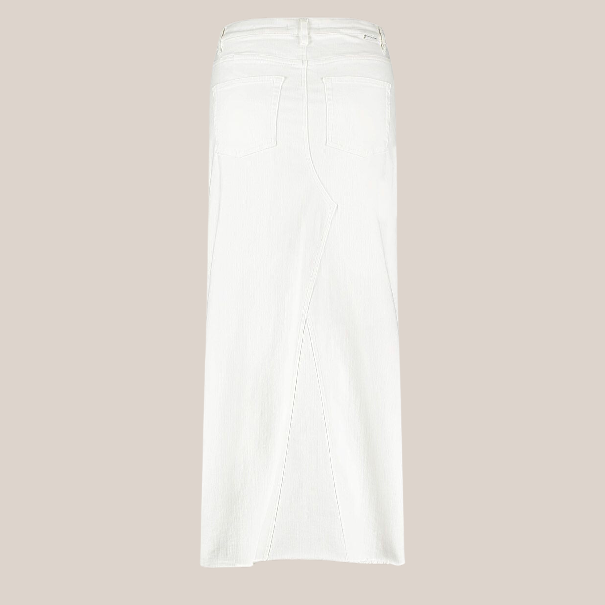 Gotstyle Fashion - Circle Of Trust Skirts Front Split 5-Pocket Maxi Denim Skirt - White