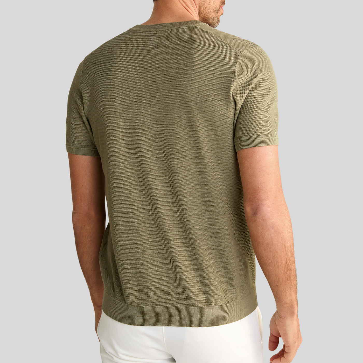 Gotstyle Fashion - Joop! T-Shirts Textured Knit Crew Ribbed T-Shirt - Army