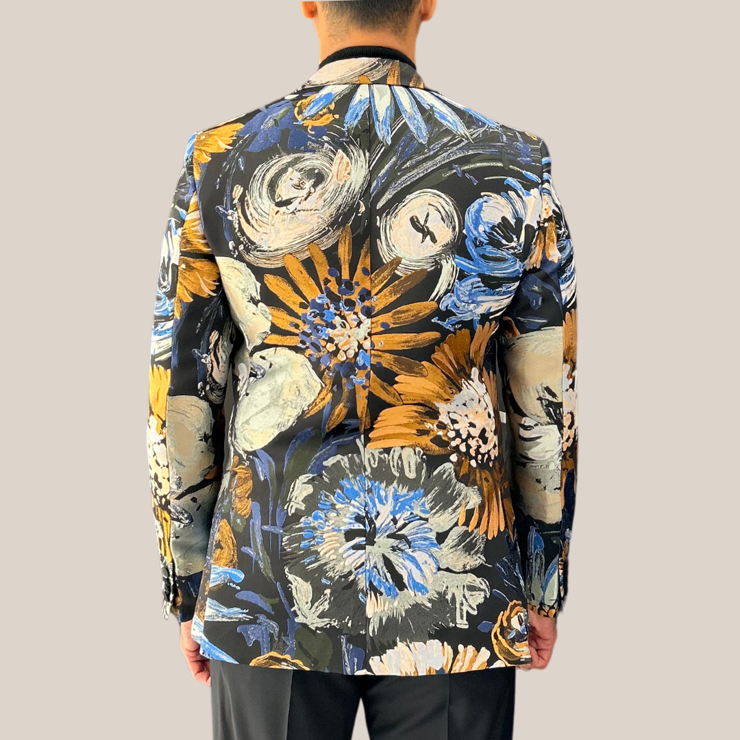 Dinner Jacket Floral Watercolour Design - Multi