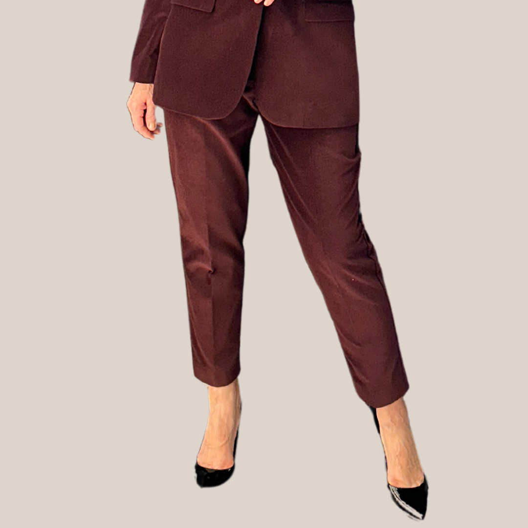 Gotstyle Fashion - Normeet Pants Velvet Tuxedo Pants - Burgandy