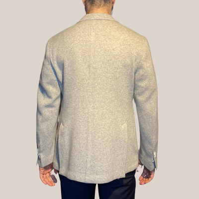 Gotstyle Fashion - Jerry Key Blazers Double Breasted Patch Pocket Cashmere / Wool Knit Blazer - Grey