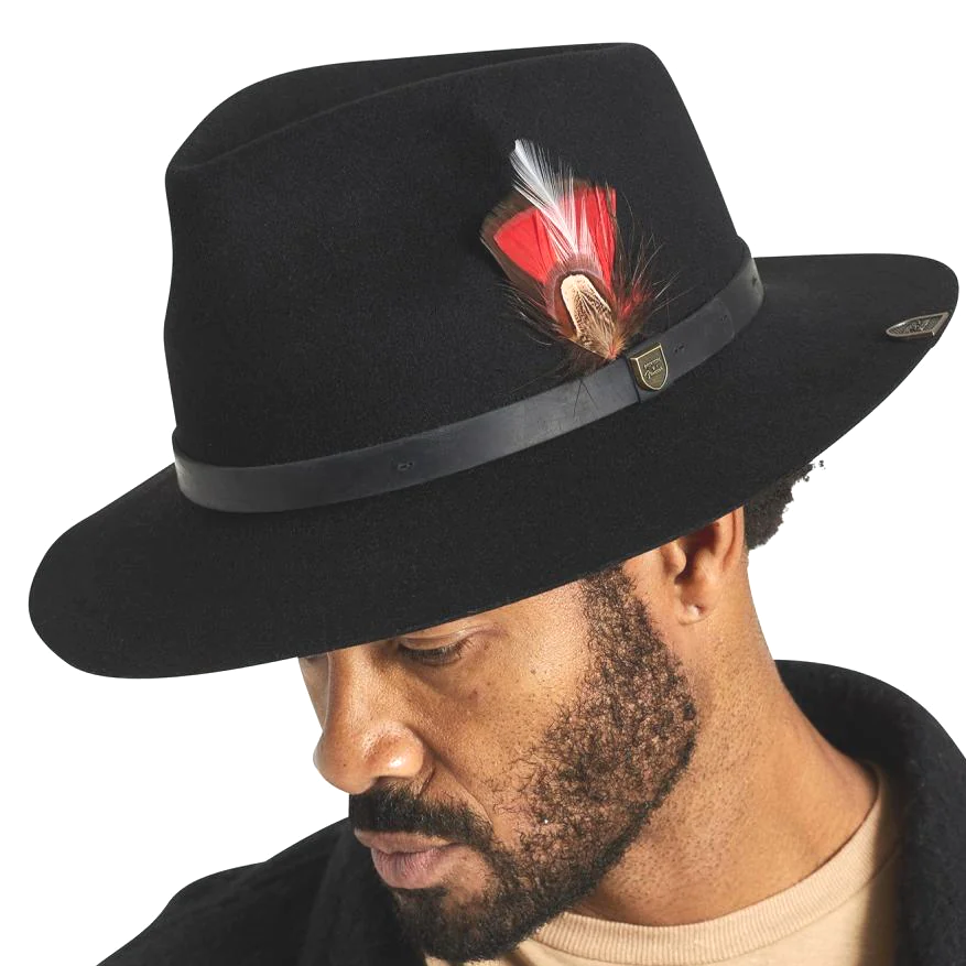 Gotstyle Fashion - Brixton Hats Brixton x Fender Jaguar Reverb Wool Felt Fedora - Black