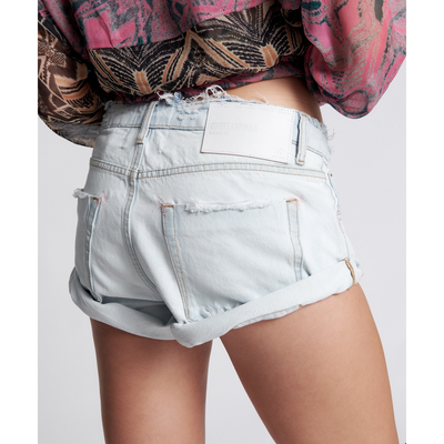 Gotstyle Fashion - One Teaspoon Shorts Low Waist Relaxed Fit Denim Short - Light Blue