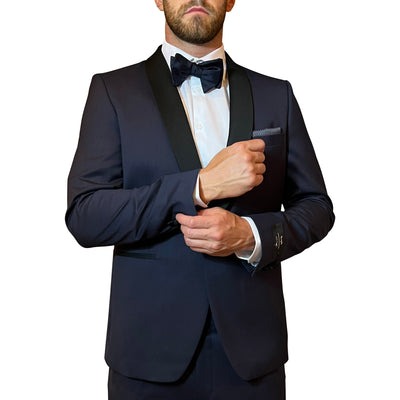 Gotstyle Fashion - Horst Tuxedo Shawl Collar Tuxedo Suit - Navy